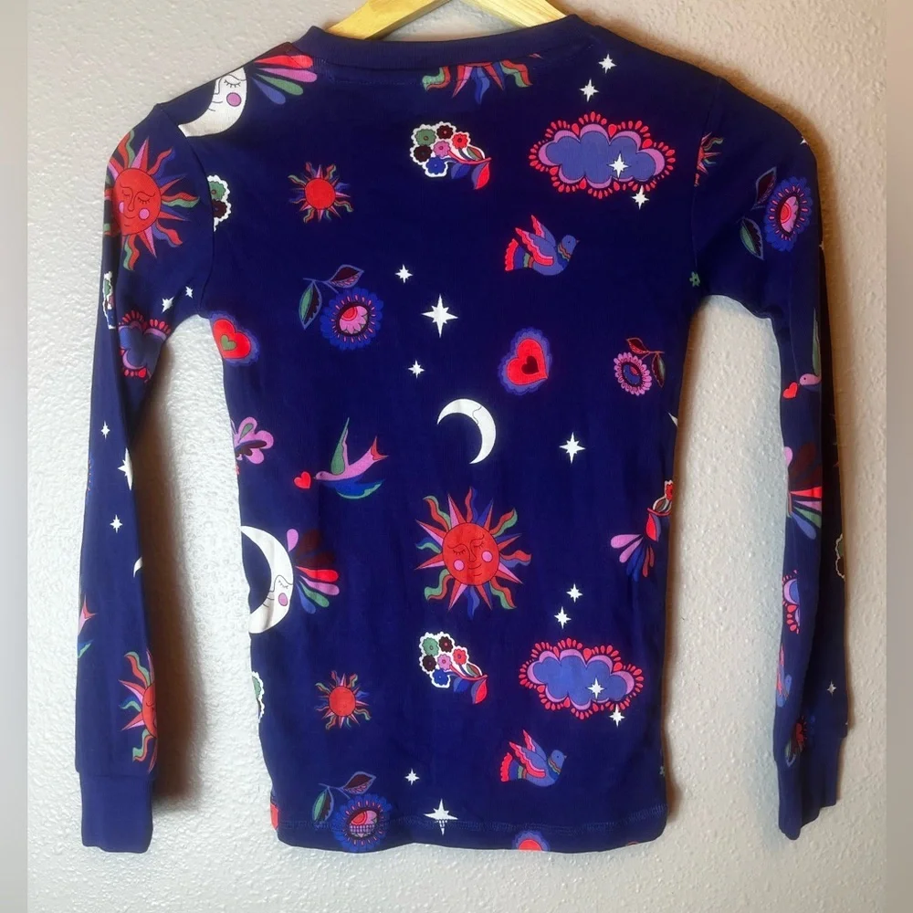 NWT Mini Boden Kids' Celestial Print Glow in the Dark Fitted Cotton Pajamas 8Y